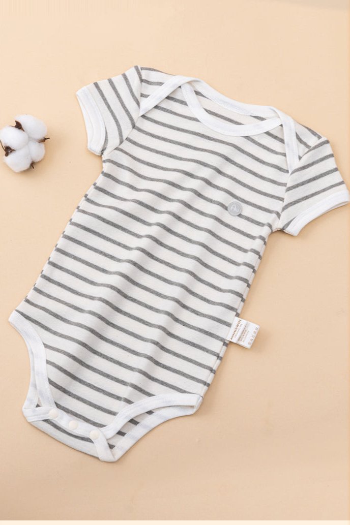 ANNIEWIN Baby Short-Sleeve Organic Cotton Bodysuit