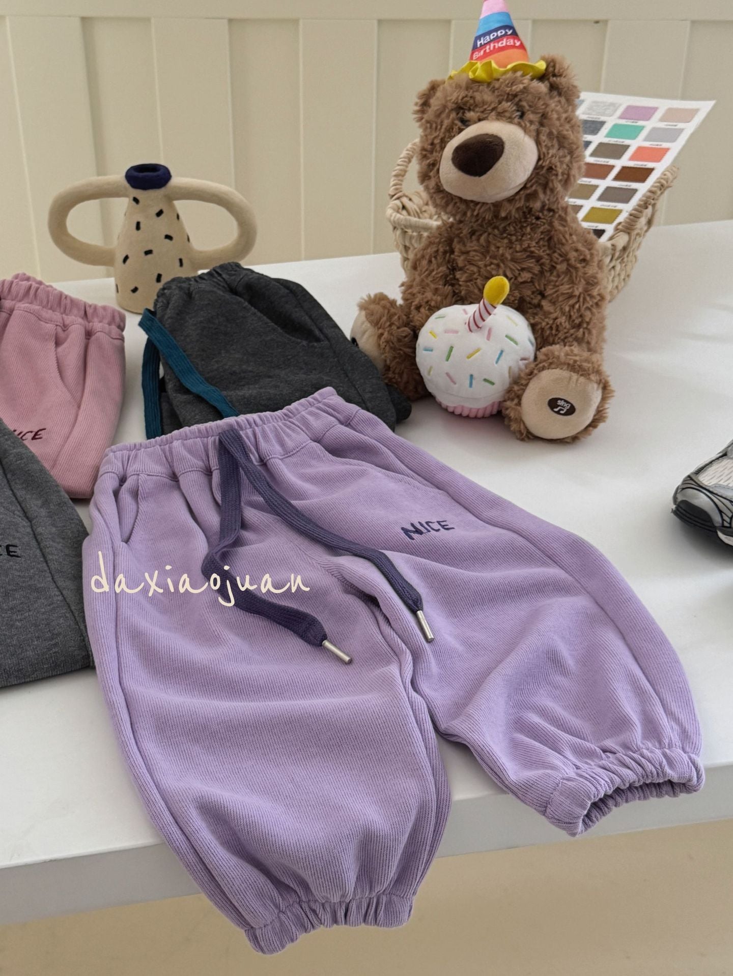 DXJ Kids Solid Colour Casual Pants