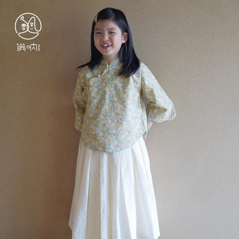 MaNa Girls Spring Blossom Cotton Blouse