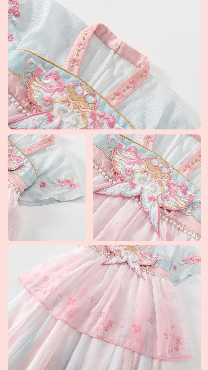 JXGX Summer Kite  Blossom Hanfu Princess Dress---Zhiyuan