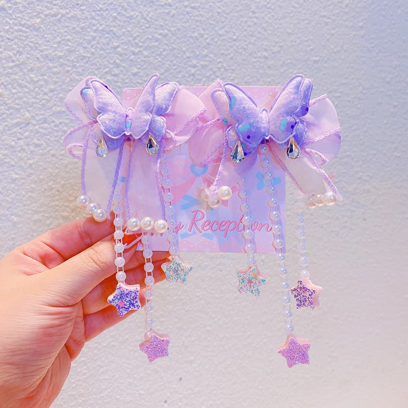 Girl Butterfly Hair Clip Set