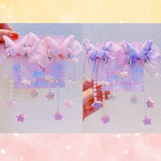 Girl Butterfly Hair Clip Set