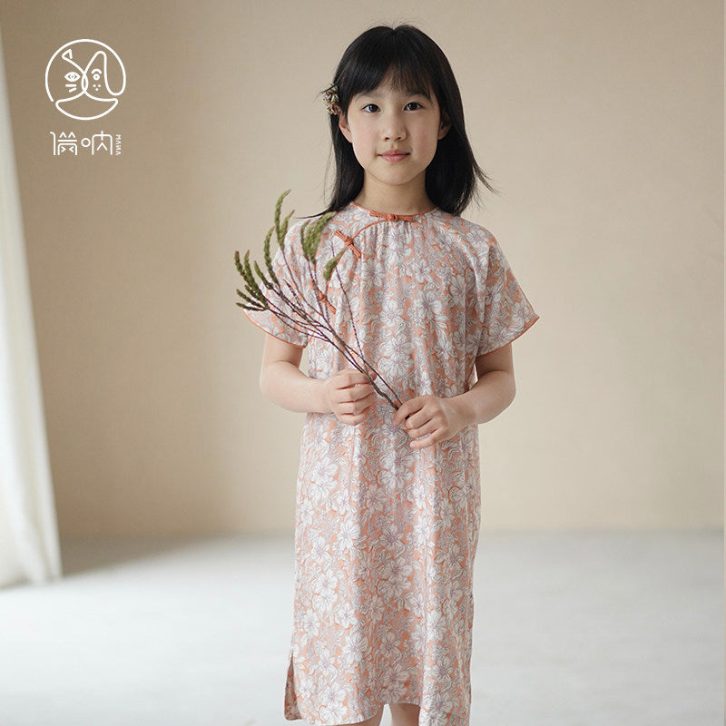 Manna Coral Garden Classic Qipao Dress