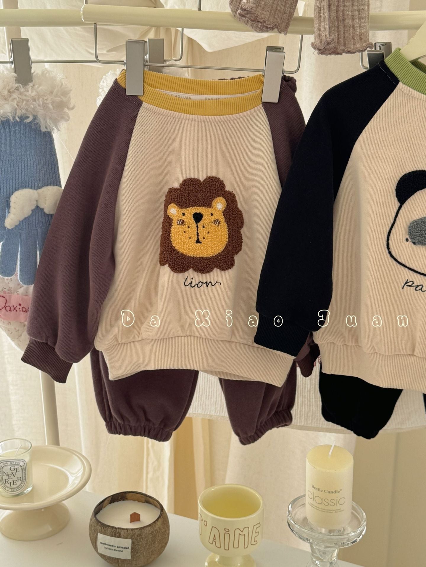 DXJ Kids Cute Cartoon sweatshirt & Sports Set