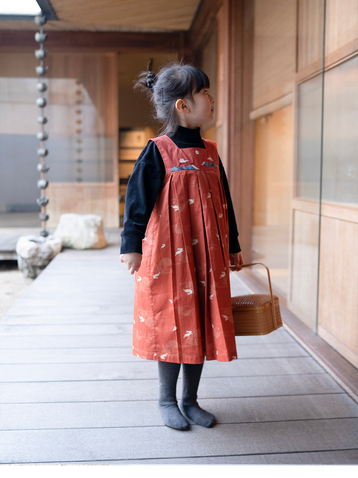 MaNa Kids Red Moon Rabbit Vest Hanfu Dress