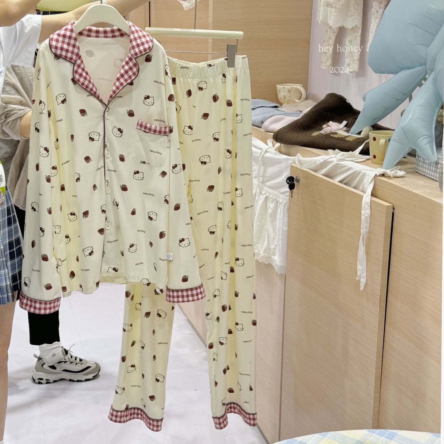 DXJ Family-Matching Carton Cotton Pyjamas Set