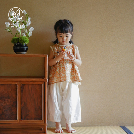 MaNa Cropped Cotton-linen White Balloon Pants