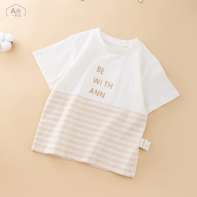 ANNIEWIN Organic Cotton Striped Toddler T-Shirt – Be With Ann