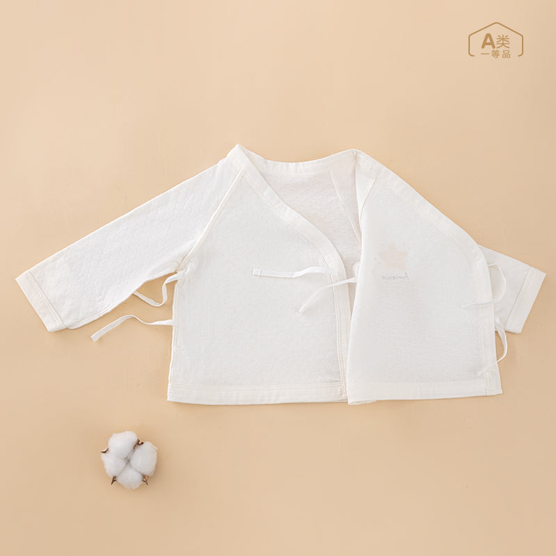 ANNIEWIN Organic Cotton Newborn Wrap Shirt – Star Print"