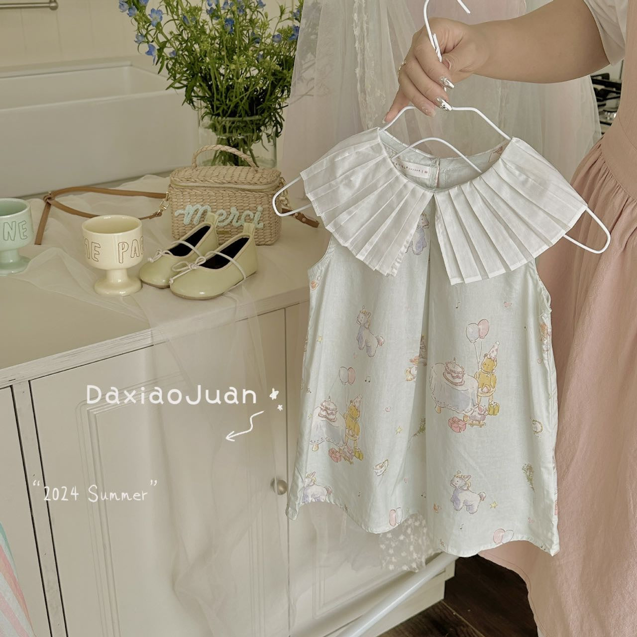 DXJ Girl Whimsical Tea Party Dress