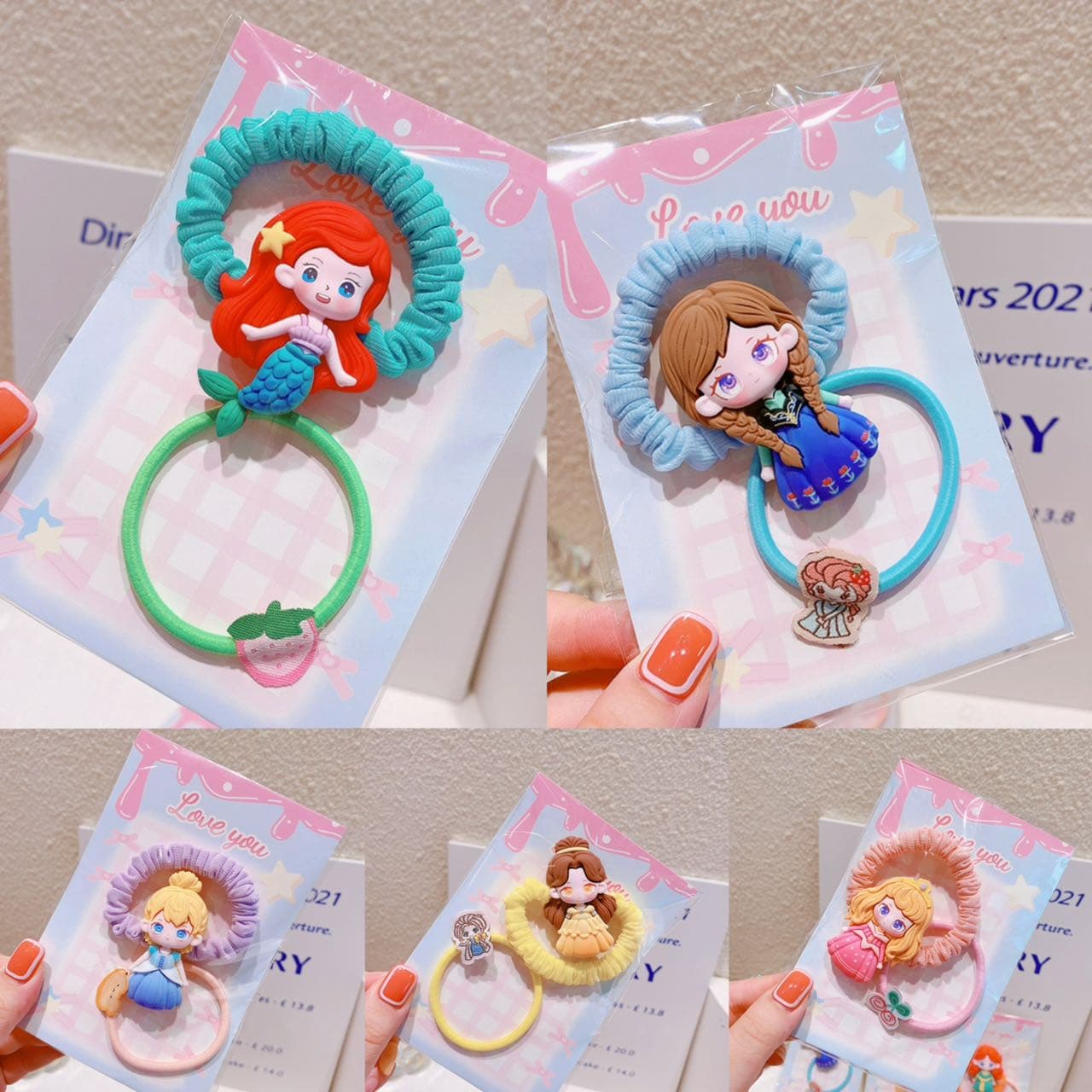 Girl Princess Hair Elastic Set