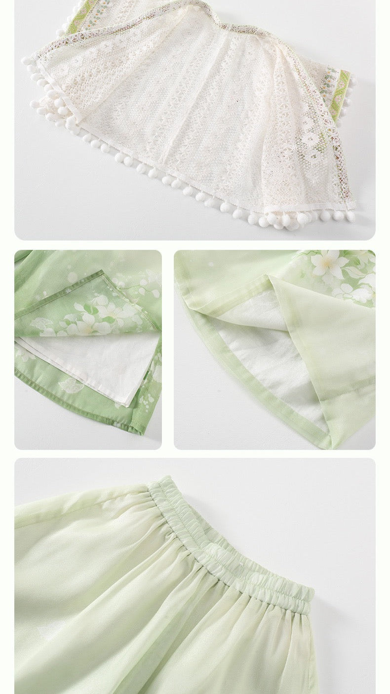 JXGX Spring Garden Bloom 3-Piece Girl’s Set---QingFu