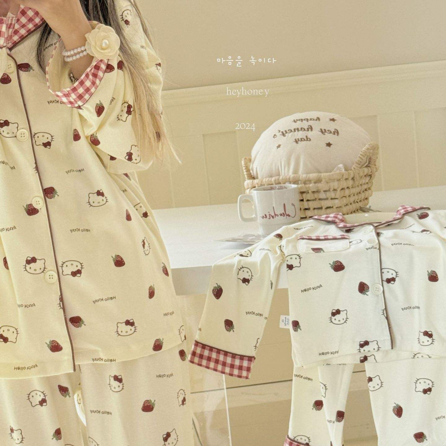 DXJ Family-Matching Carton Cotton Pyjamas Set