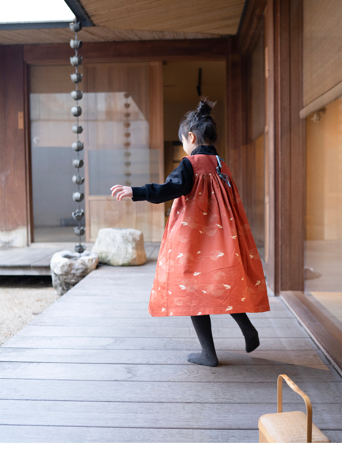 MaNa Kids Red Moon Rabbit Vest Hanfu Dress