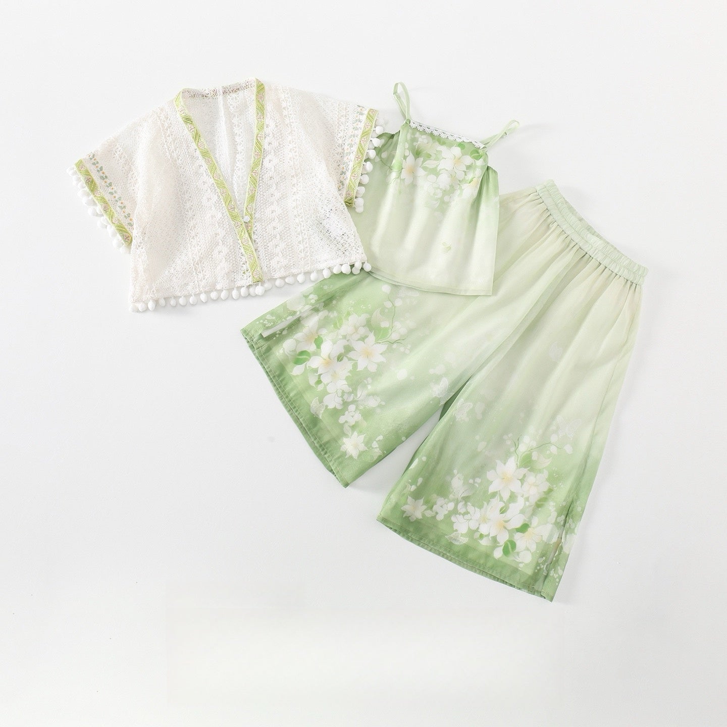 JXGX Spring Garden Bloom 3-Piece Girl’s Set---QingFu