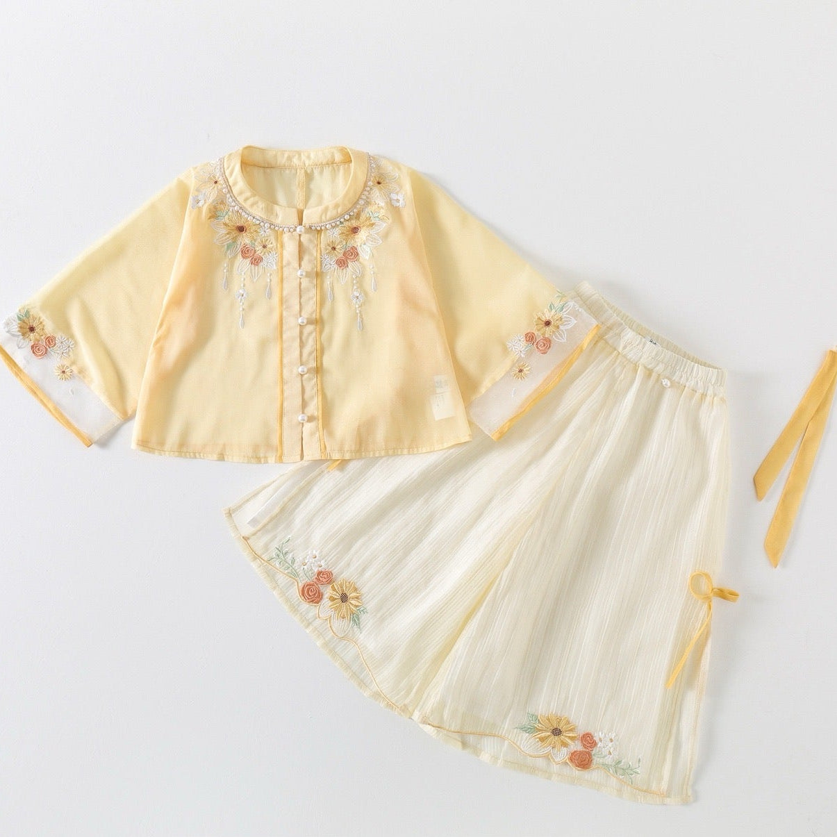 JXGX Yellow Flower Fairy 2-Piece Girl’s Set---XingKui