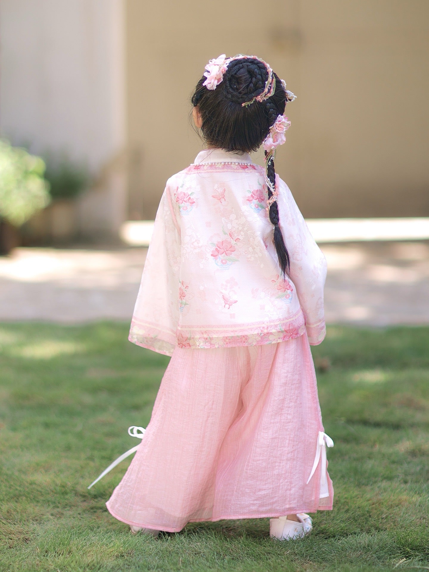 JXGX Enchanting Pink Blossom 2-Piece Girl’s Set ---TaoMei