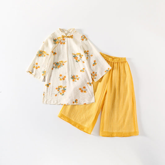 JXGX Girls' Floral Two-Piece Set ---JiaYi