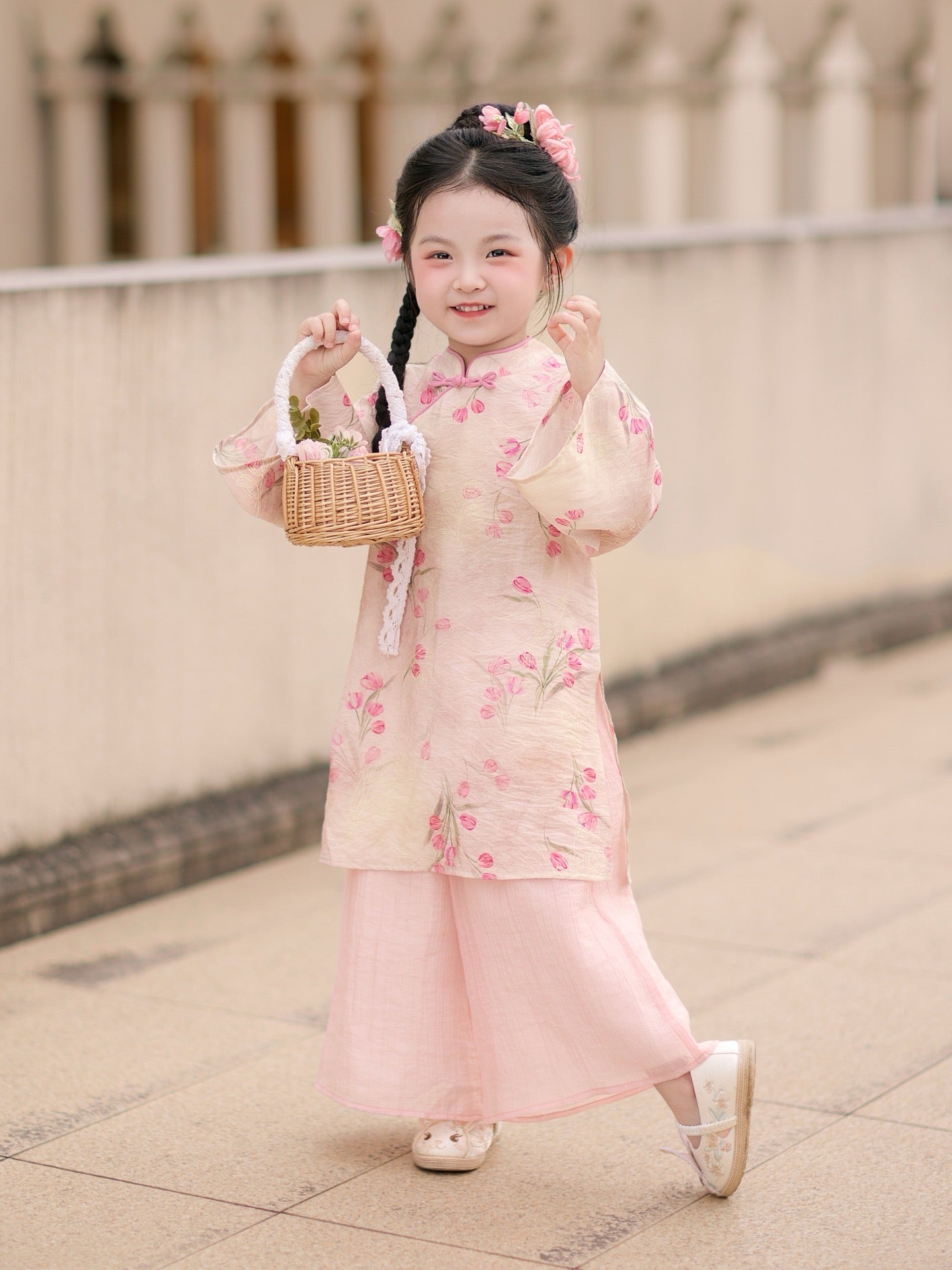 JXGX Girls' Floral Two-Piece Set ---JiaYi