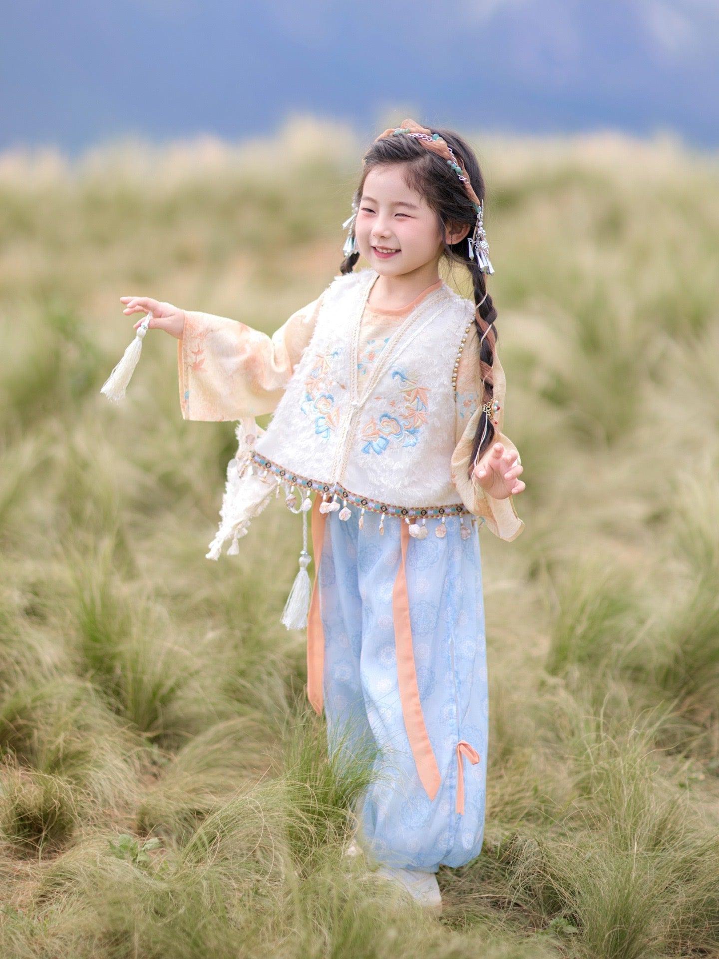 JXGX Elegant Floral Girl’s 3-Piece Set ---WuLi