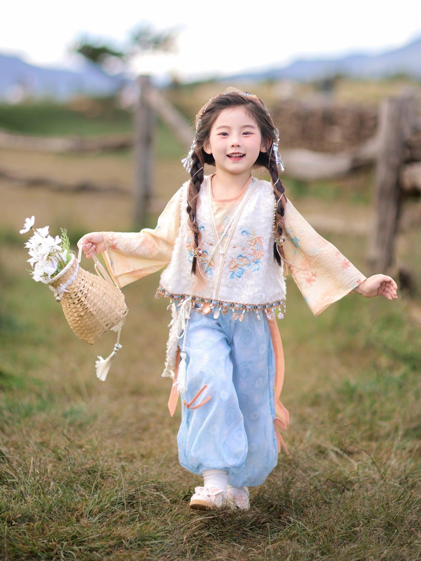 JXGX Elegant Floral Girl’s 3-Piece Set ---WuLi