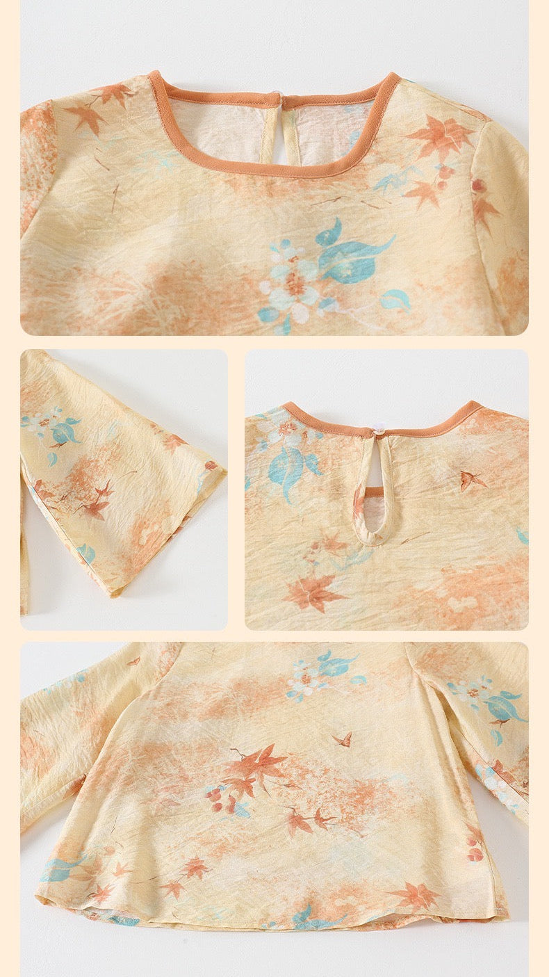 JXGX Elegant Floral Girl’s 3-Piece Set ---WuLi