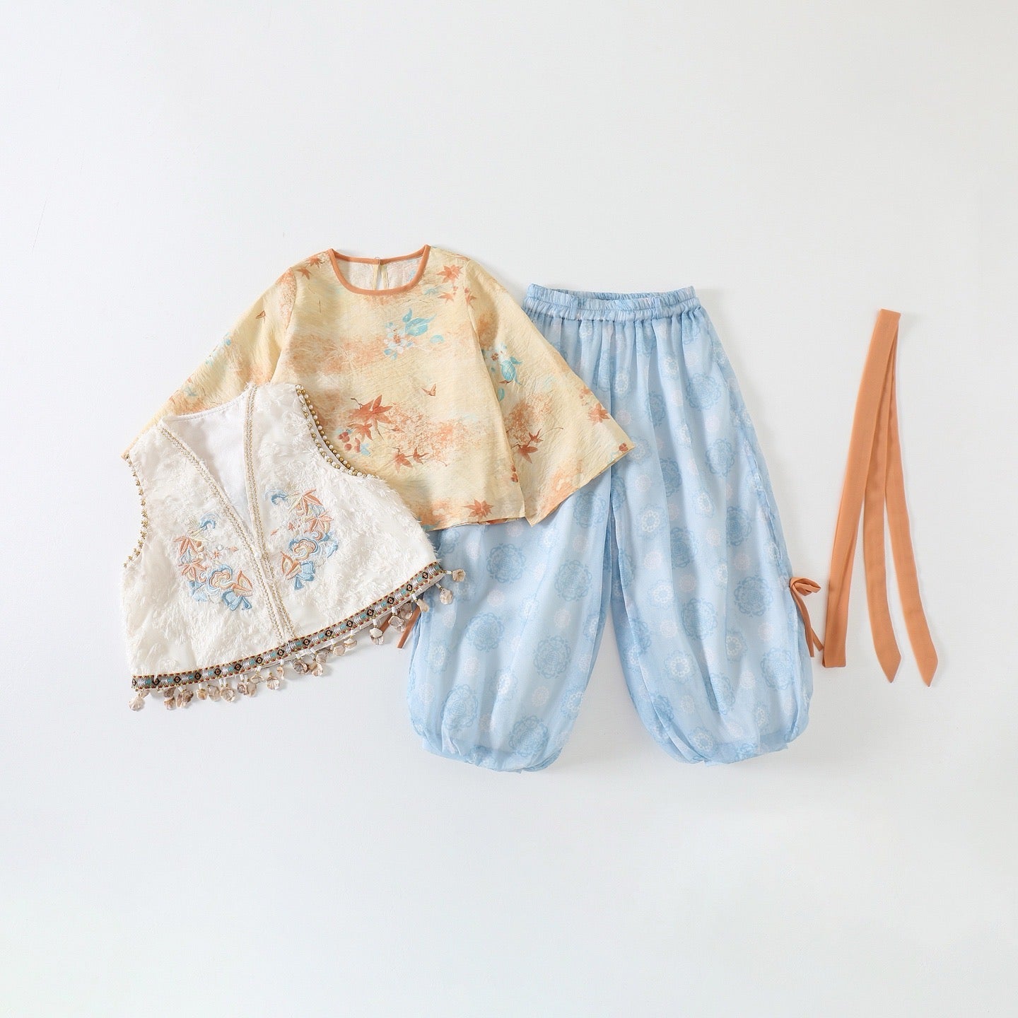 JXGX Elegant Floral Girl’s 3-Piece Set ---WuLi