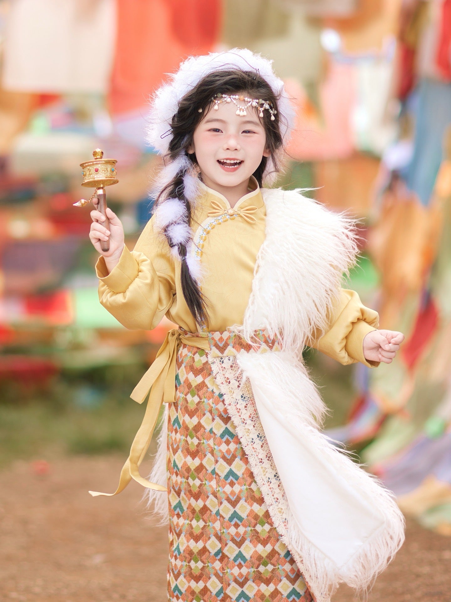 JXGX Gesar Style Girls' Folk Set---GeSang
