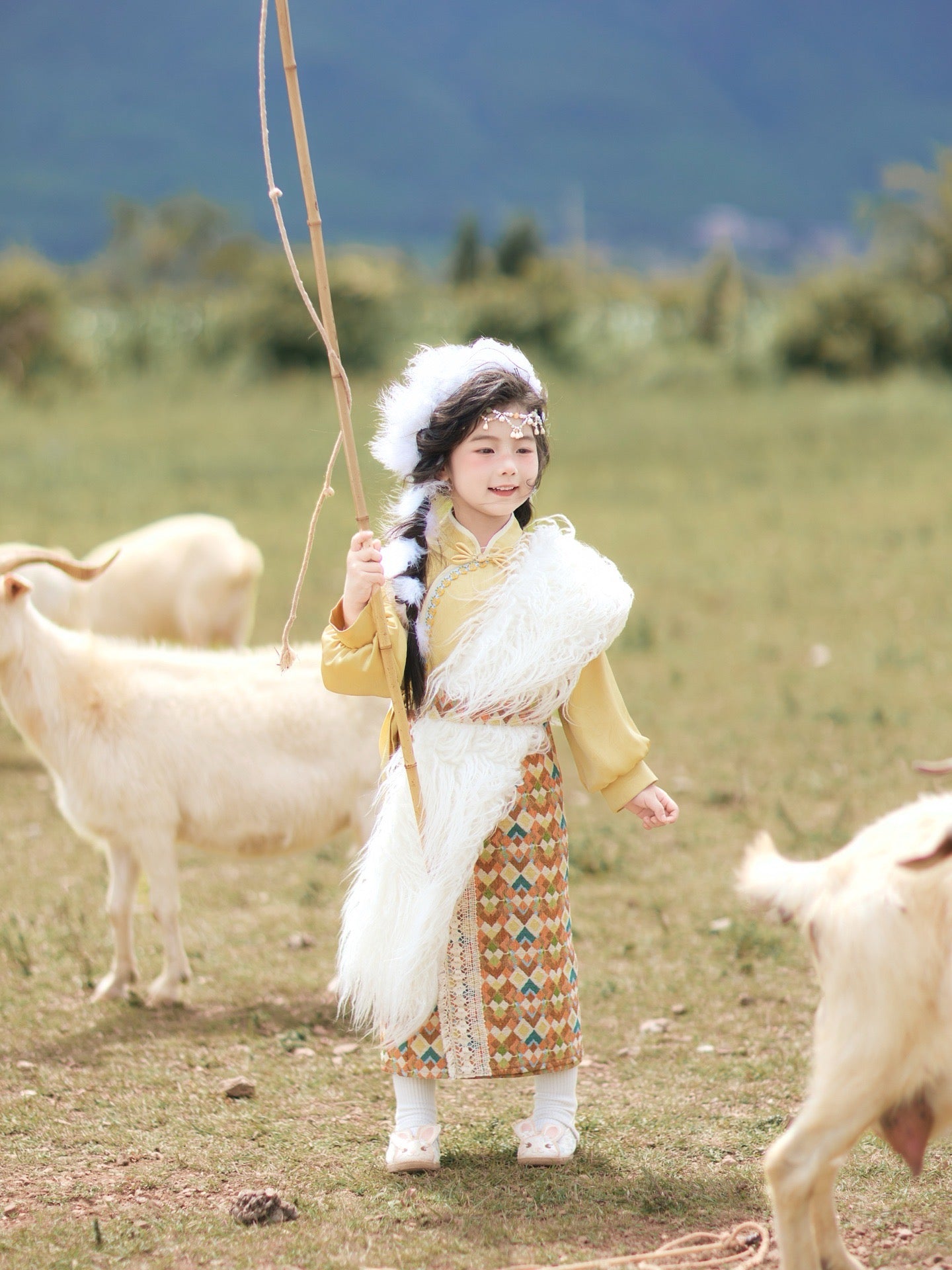 JXGX Gesar Style Girls' Folk Set---GeSang