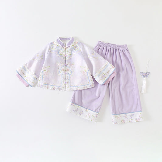 JXGX Enchanting Purple Blossom 2-Piece Girl’s Set ---XiaoMuZi