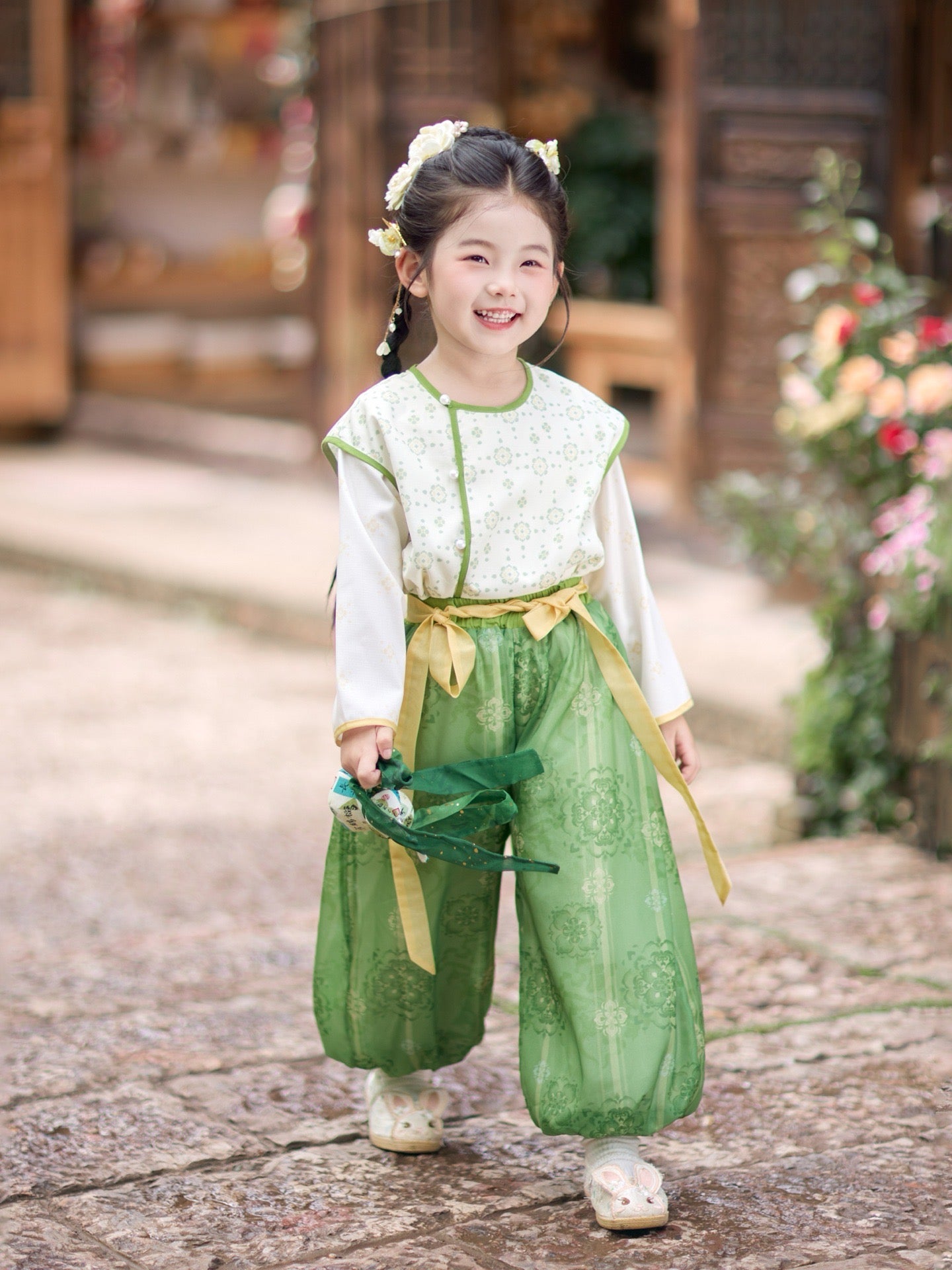 JXGX Celadon Verse 2-Piece Girl’s Set ---DianCui