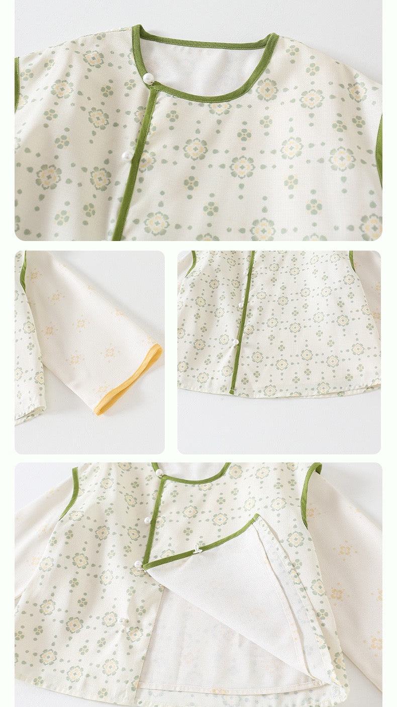 JXGX Celadon Verse 2-Piece Girl’s Set ---DianCui