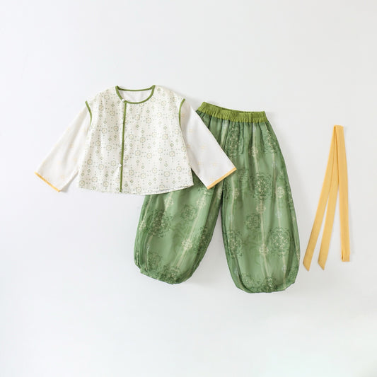 JXGX Celadon Verse 2-Piece Girl’s Set ---DianCui