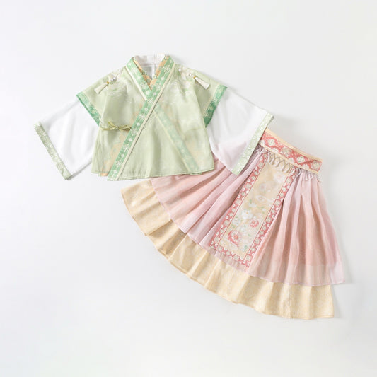 JXGX A Fairy Tale in Pink & Jade 2-Piece Girl’s Set ---QingXiao