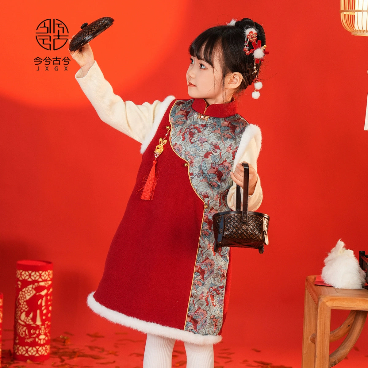 JXGX Chinese New Year Girl Dress --- Nuoran