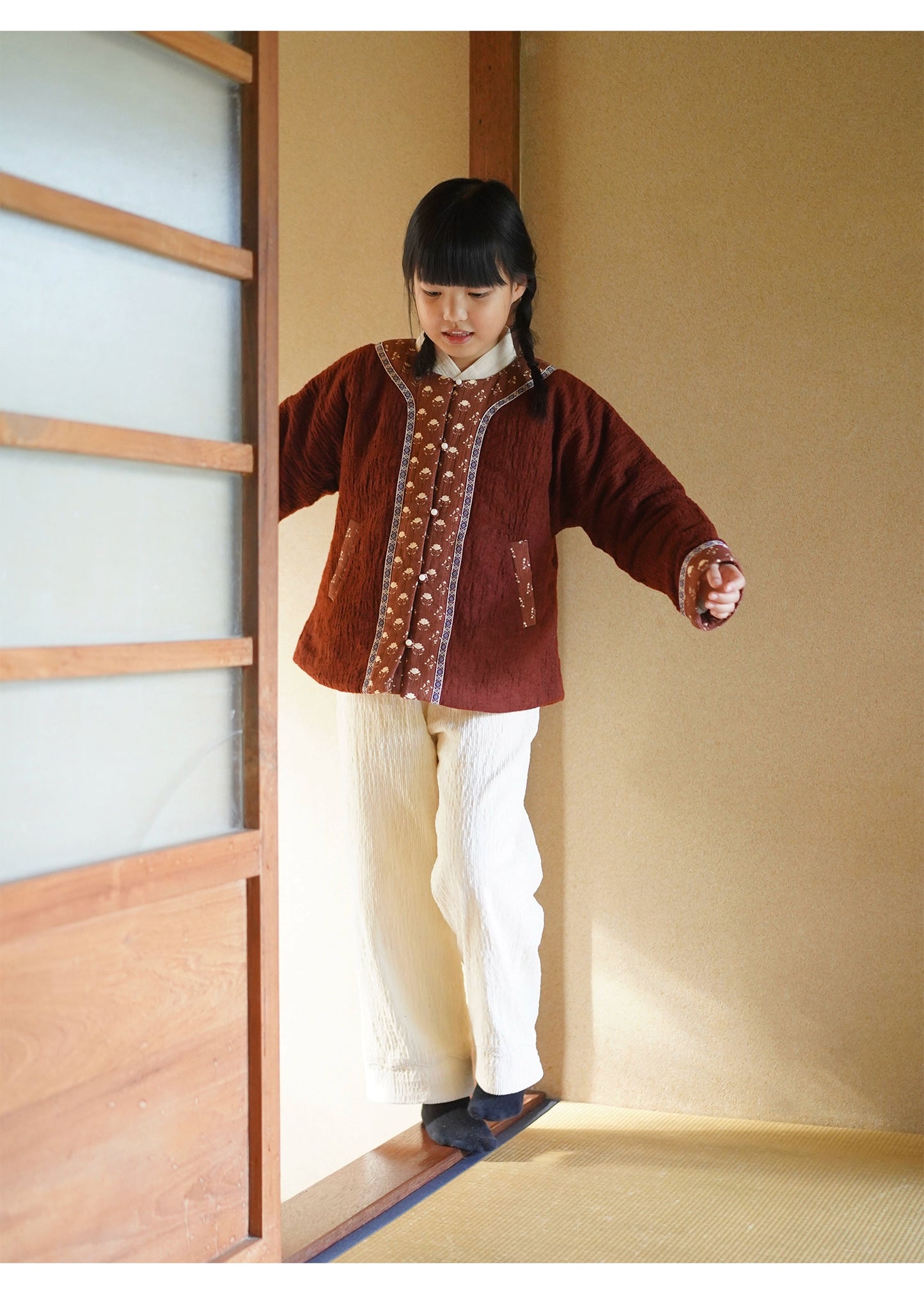 Pantalon en velours côtelé de coton pour enfants MaNa pour le Nouvel An chinois