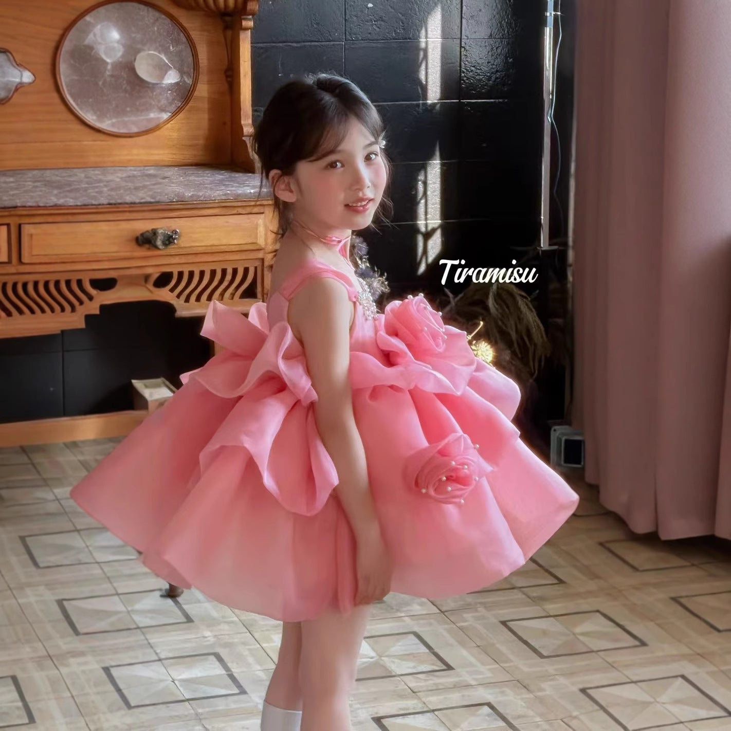 Tiramisu Blossom Princess Couture Dress (100-150/3y-12y)