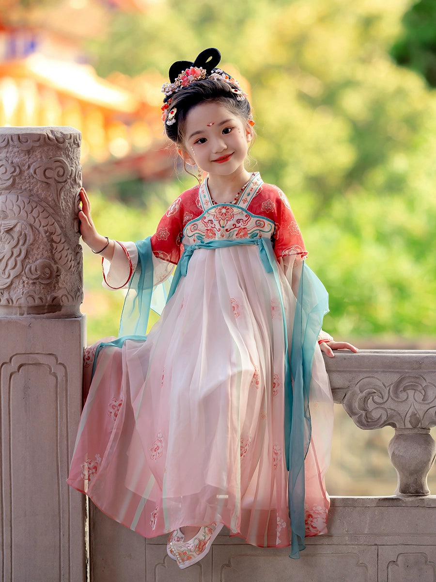 MengHu Girls' Hanfu Confucian Dress ---Yanse--- Chinese New Year