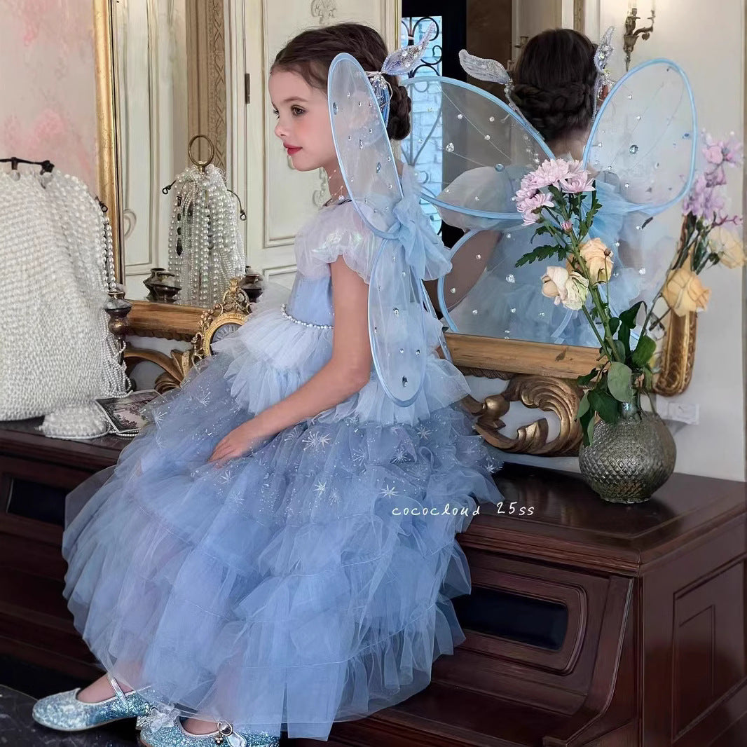 Girls' Ice-Princess Enchanted Fairy Dress (110-150/ 4y-12y)