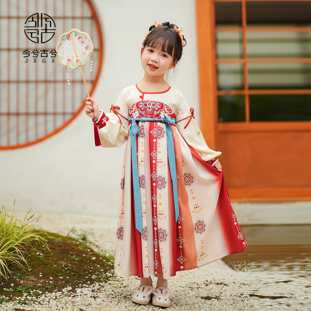 JXGX Fall/Spring Chinese New Year Girl Dress ---Qiwang