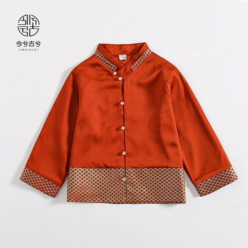 JXGX Fall/Spring Chinese New Year Boy Shirt ---Jiayu