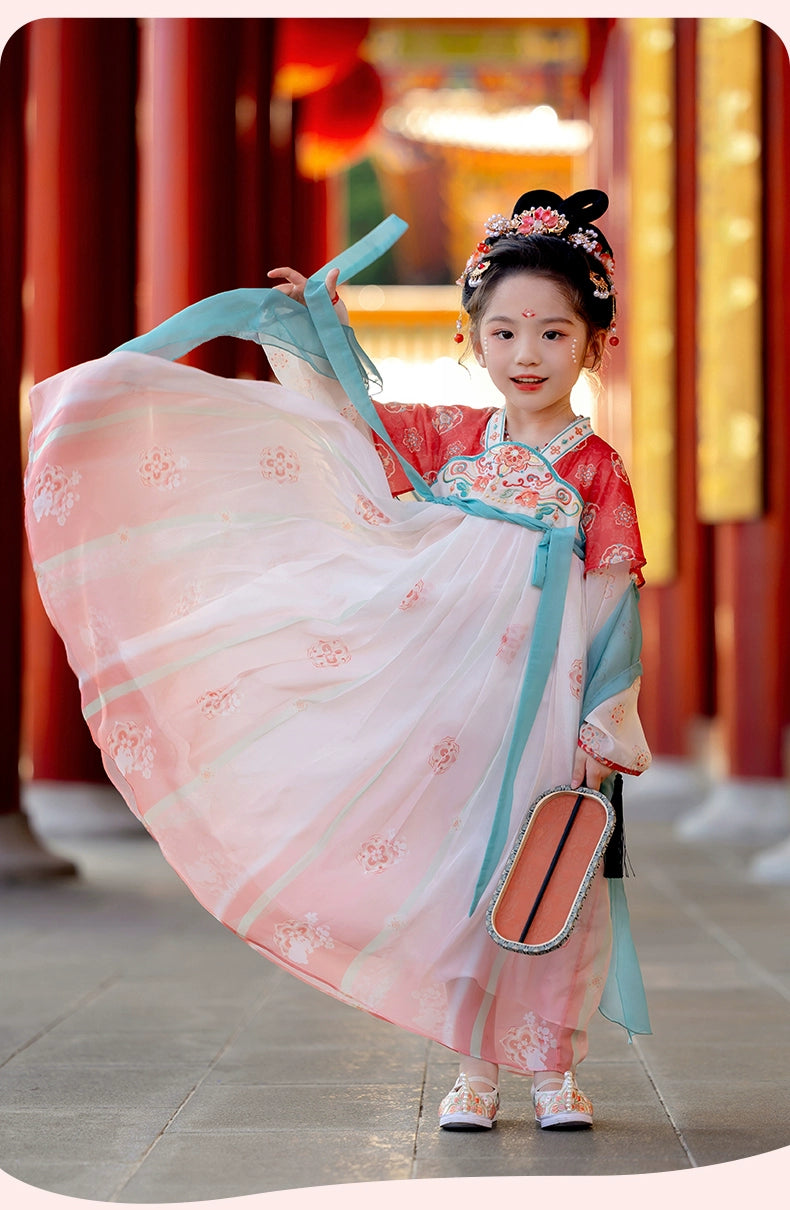 MengHu Girls' Hanfu Confucian Dress ---Yanse--- Chinese New Year