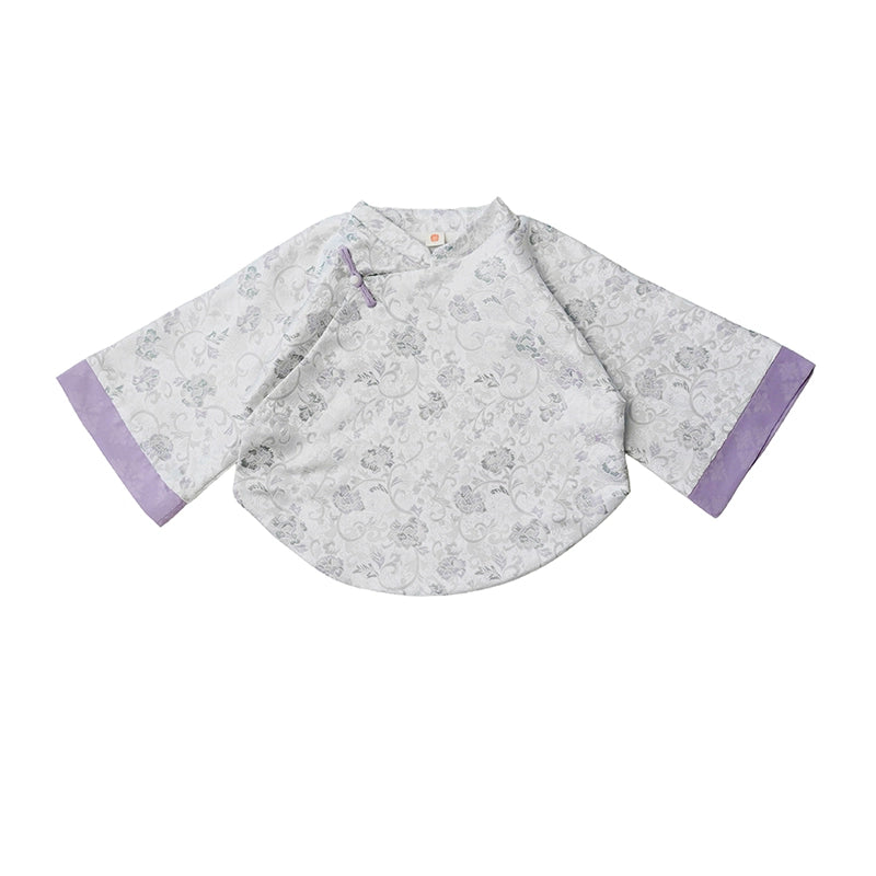 Mana Silver Blossom Traditional Shirt for Girls