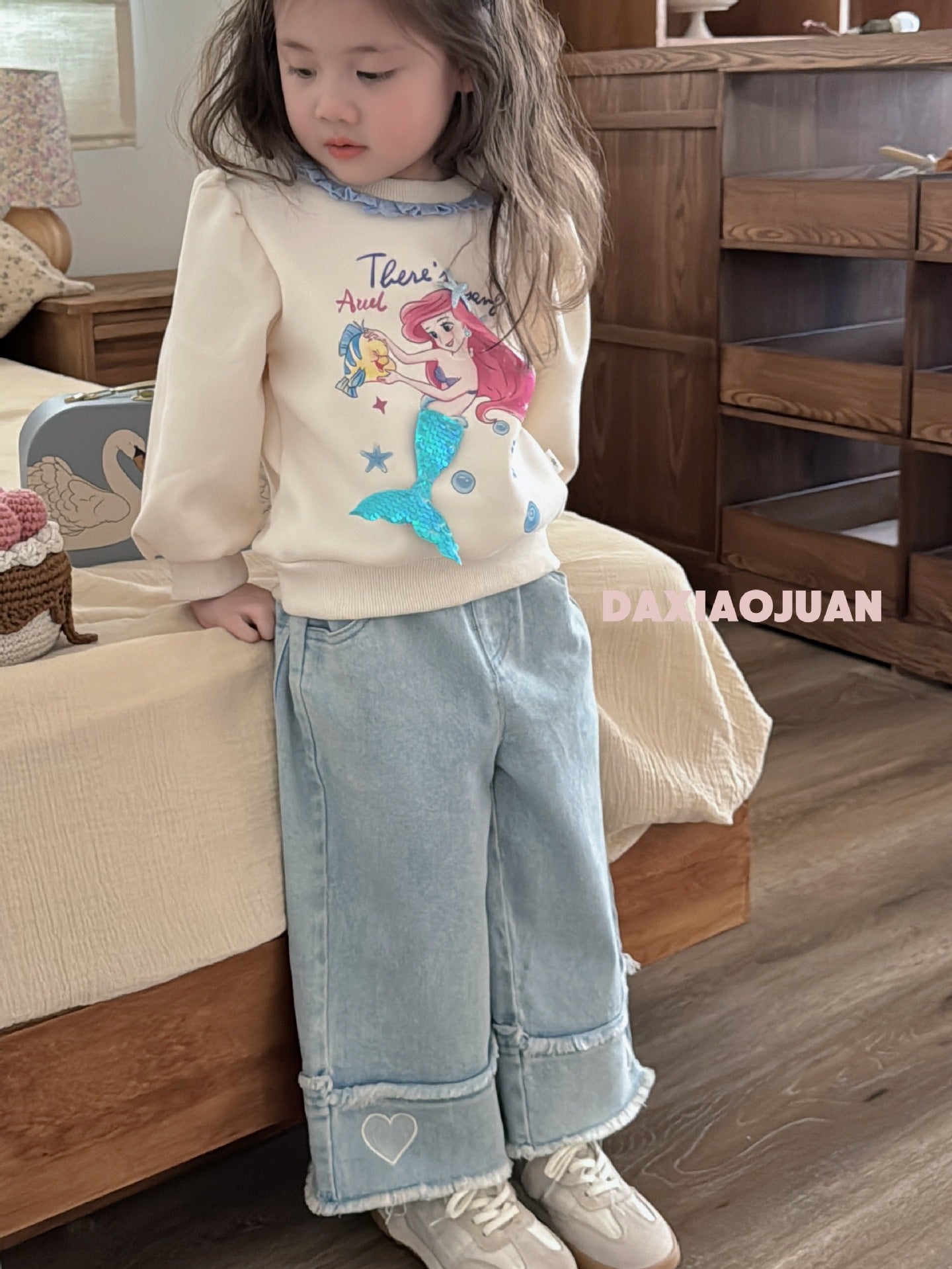 DXJ Girls Mermaid Sweatshirt