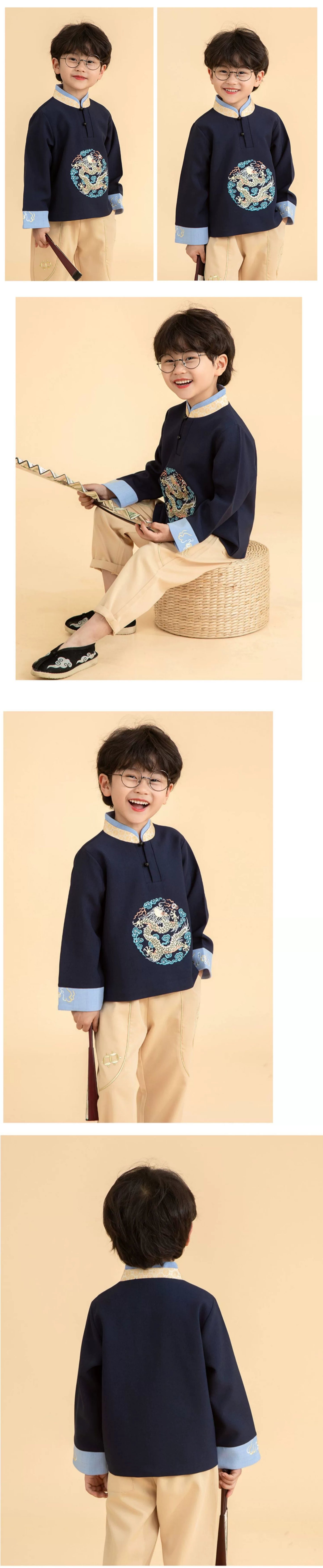 JXGX Fall/Spring Chinese New Year Boy Top Shirt ---Jingyuan