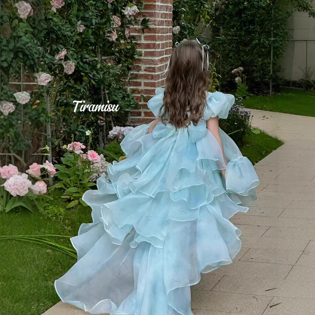 Tiramisu Girls' Aqua Garden Fairy Gown  (100-150/3y-12y)