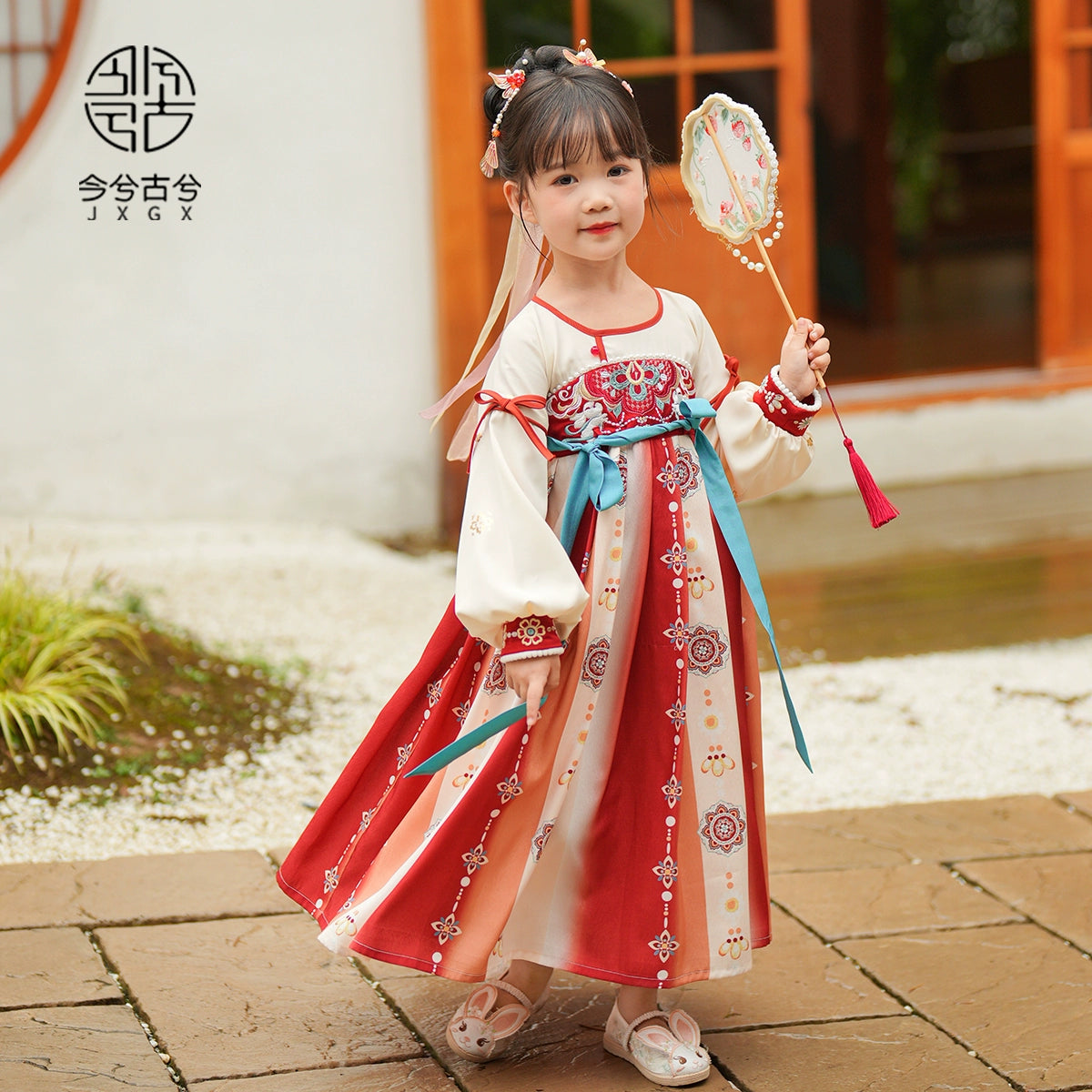 JXGX Fall/Spring Chinese New Year Girl Dress ---Qiwang