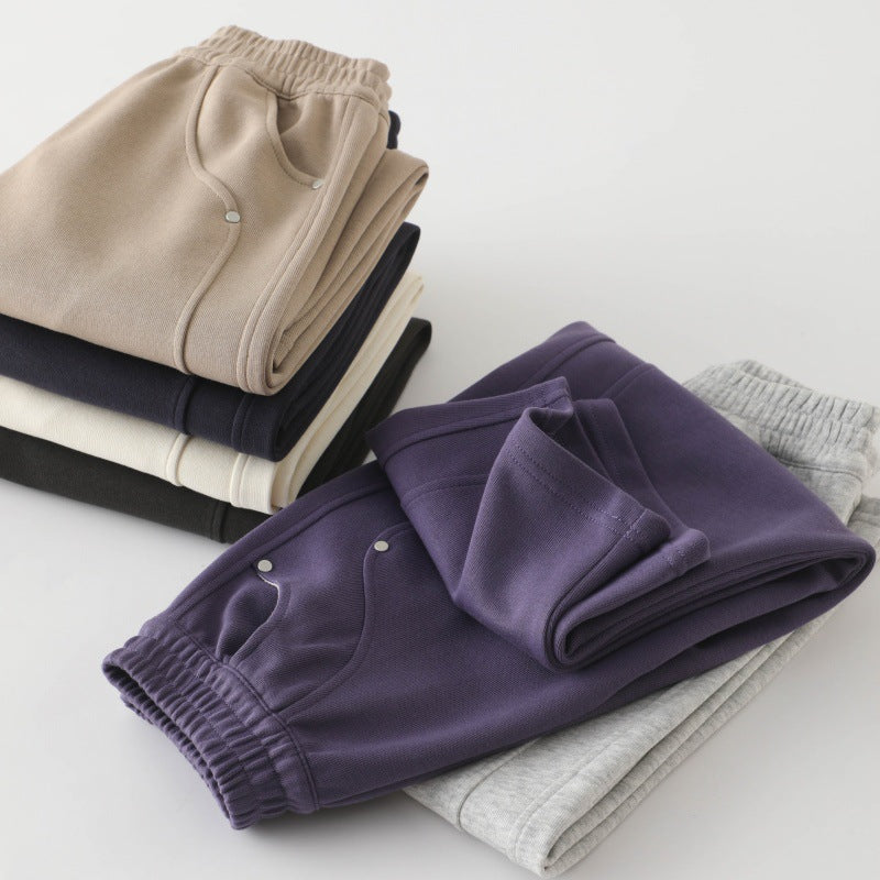 Kids Soft Curved-Leg Joggers Casual Sweatpants