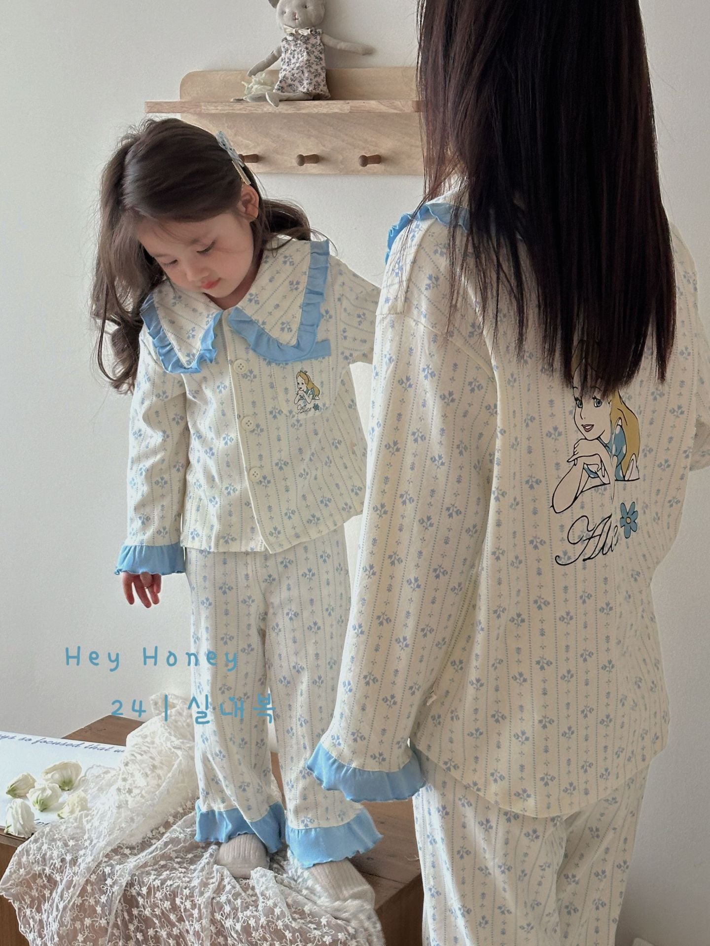 DXJ Family-Matching Carton Cotton Pyjamas Set