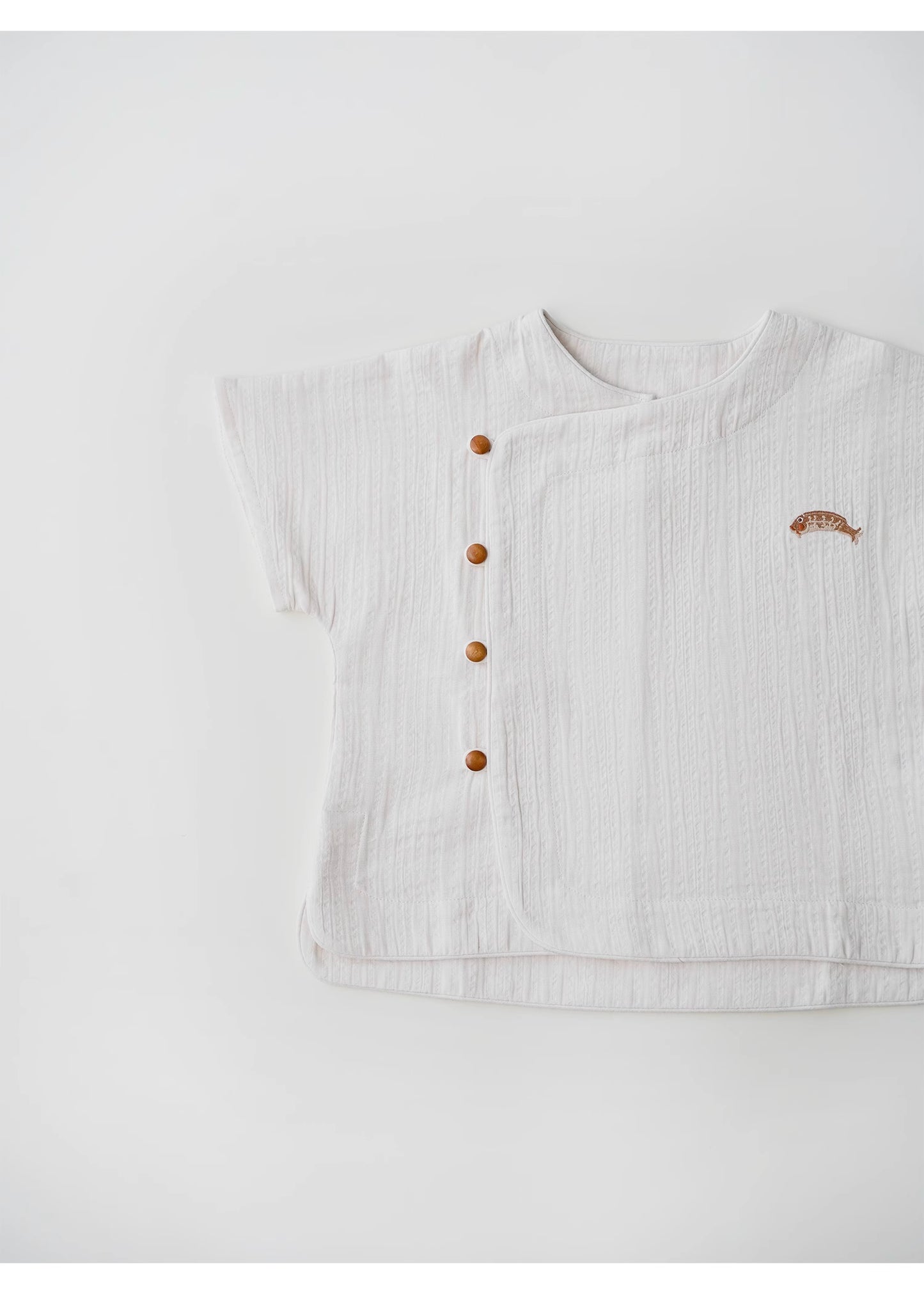 Mana Kids Little Fish Embroidered Shirt